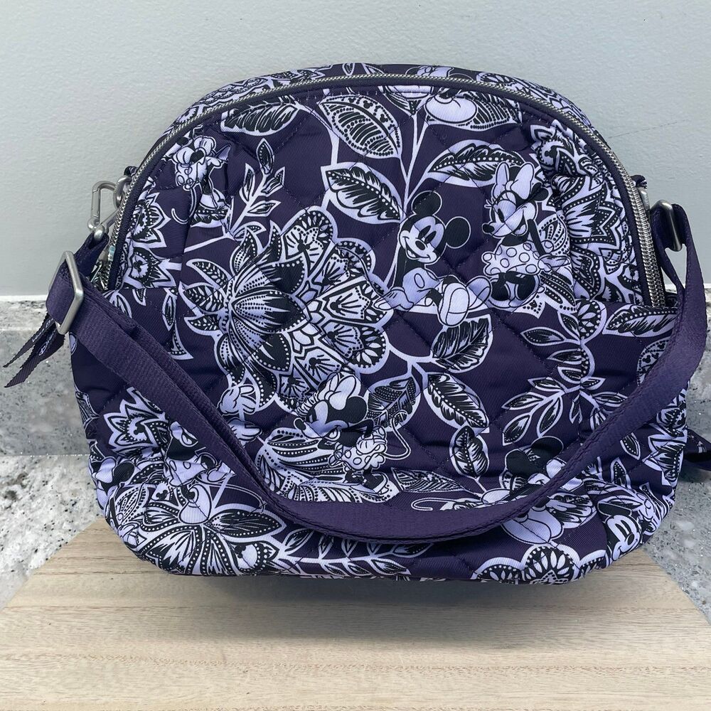 Disney Vera Bradley Mickeys Flirty Floral Tonal Convertible Backpack Purse Bag